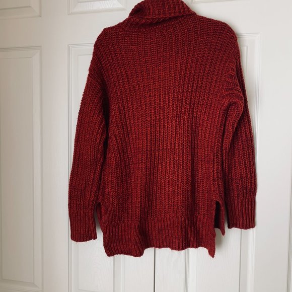 UNIVERSAL THREAD chunky Long-line Large Cableknit Turtleneck Long Sleeve Sweate - Picture 7 of 8